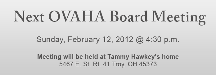 Next OVAHA Board MEeting